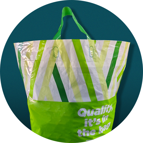 Soft loop shopping bags
